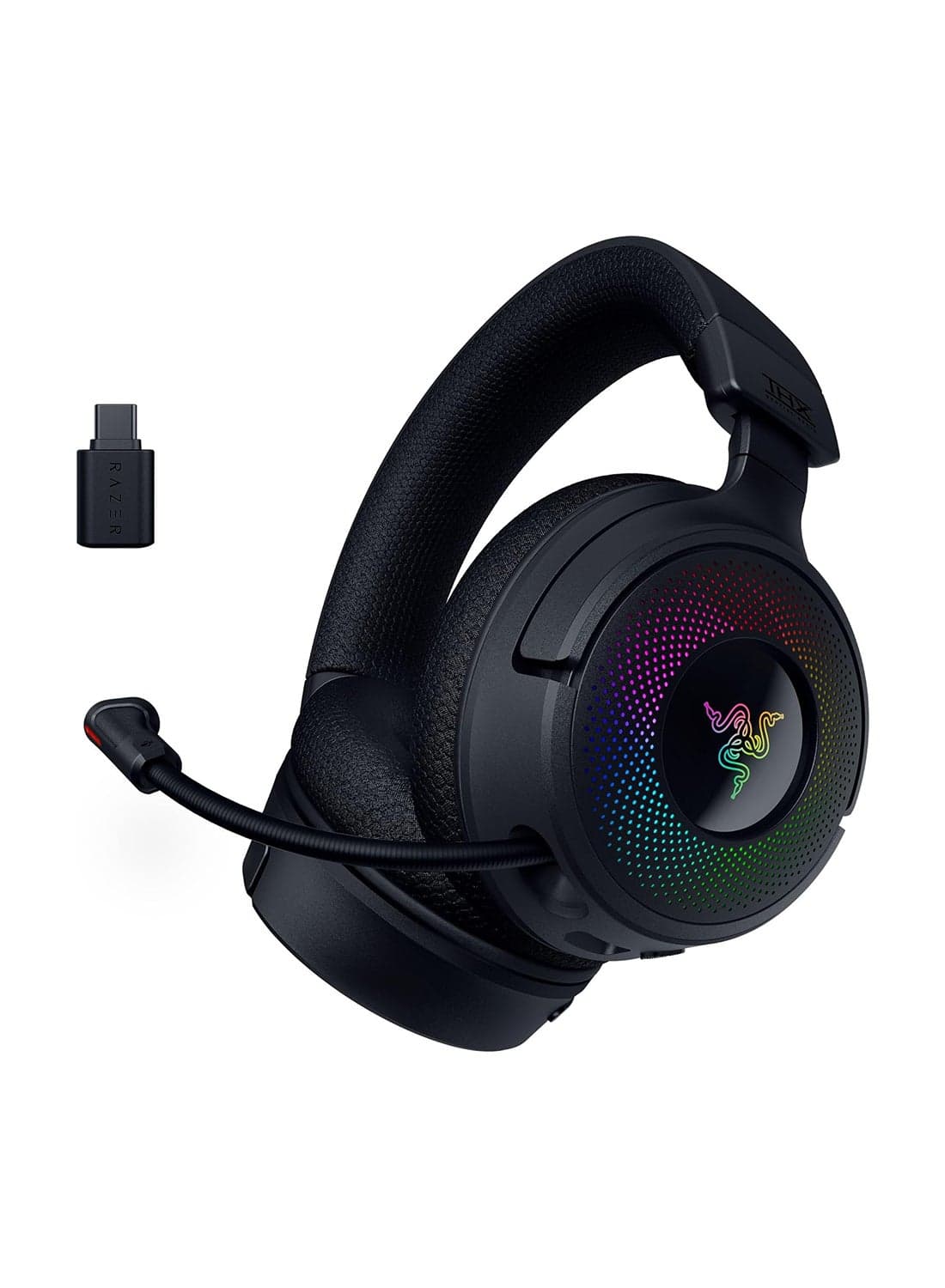 Kraken V4 Wireless Gaming Headphones, 40mm Driver, TriForce Titanium Type, Retractable HyperClear Super Wideband Mic, Unidirectional Pick-Up Pattern, Black | RZ04-05170100-R3M1