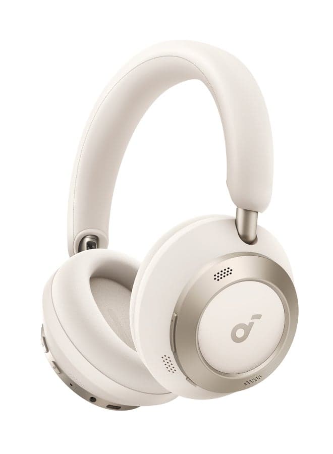 Space One Pro by Anker, Adaptive Active Noise Cancelling Headphones, Super Foldable Design, 60H Lossless Audio, Ultra-Fast Charging, Hi-Res Wireless Audio with LDAC, Comfortable Fit White