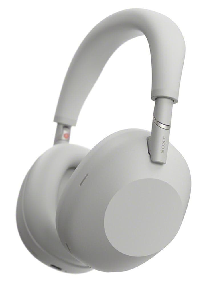 WH1000XM6/SM Wireless Over-Ear Noise Cancelling Headphones – Hi-Res Audio, Foldable Design, 30-Hour Battery, Bluetooth Multipoint - Platinum Silver