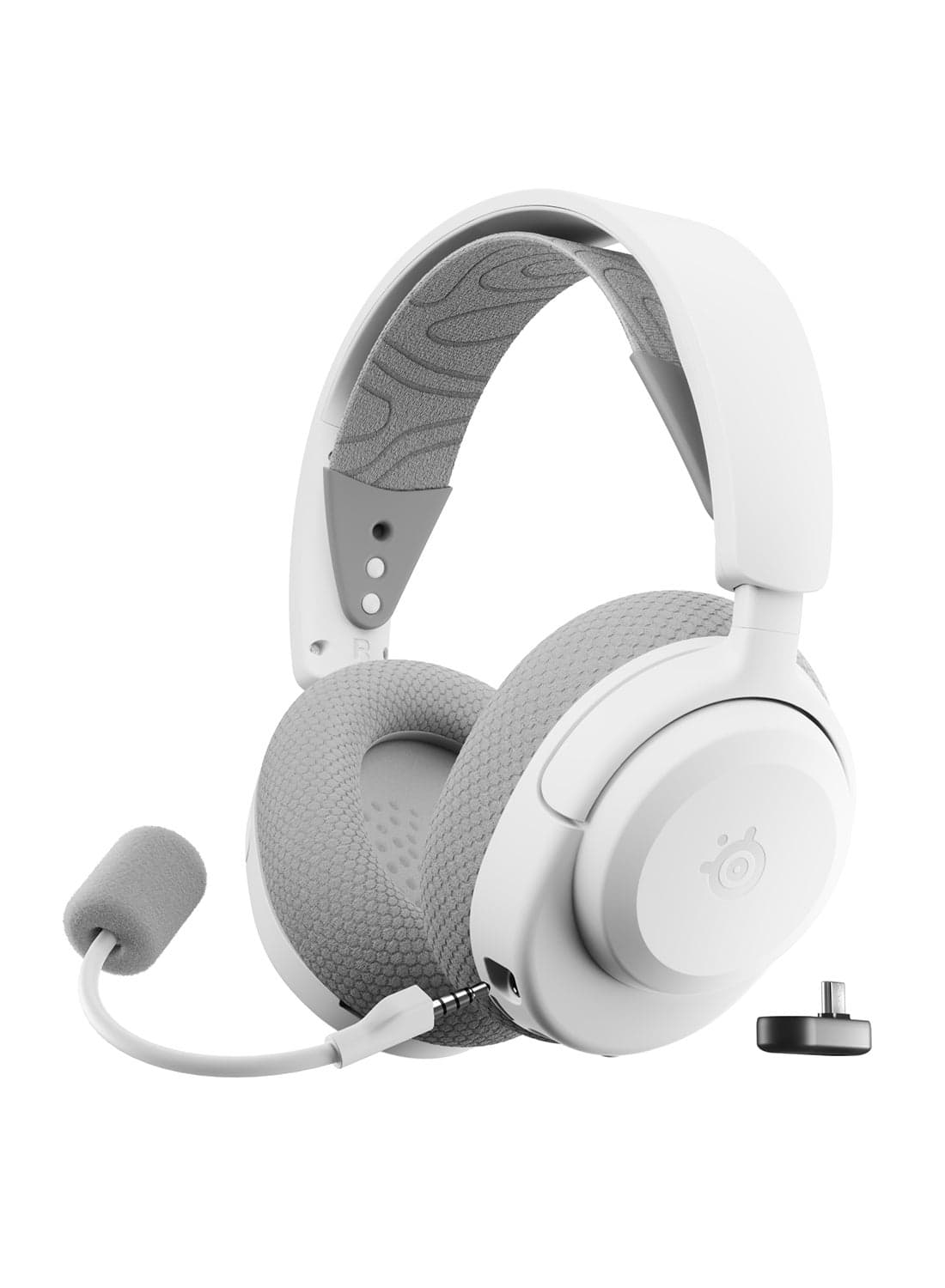 SteelSeries Arctis Nova 3P Wireless Headphones, 40mm Neodymium Drivers, ClearCast Gen 2.X Detachable Boom, Bidirectional Noise Cancelling Polar Patten, For PC, PS4/PS5, White | 61687