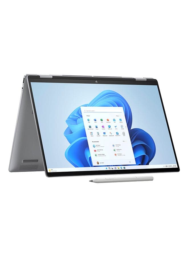 Envy x360 2-in-1 Laptop With 16 Inch WUXGA (1920X1200) Touch screen Display 60Hz ,AMD Ryzen 7-8840HS Processor/16GB RAM DDR5/1TB SSD/AMD Radeon Graphics/Windows 11 Home/ English/Arabic Meteor Silver