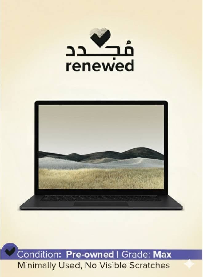 RENEWED - LAPTOP Microsoft Surface Laptop 4 15” Touch-Screen – Intel® Core™ i7-1185G7 Processor – 16GB DDR4 - 512GB SSD - Matte Black English/Arabic black