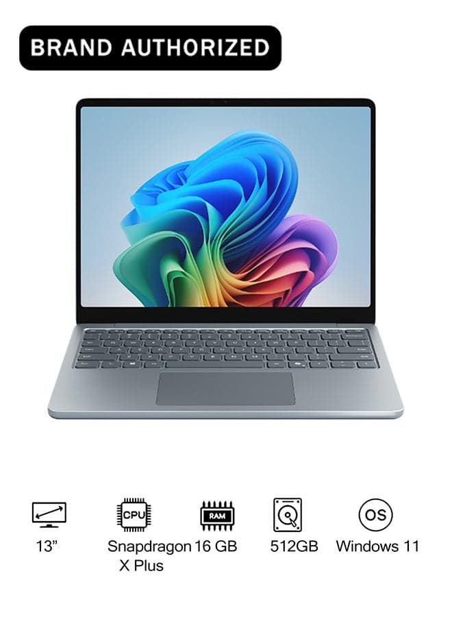 Surface Pro Copilot+ Laptop With 13 Inch LCD Touchscreen Display,Snapdragon X Plus Processor/16GB RAM DDR5/512GB SSD/Qualcomm Adreno Graphics/Windows 11 Home/ English/Arabic Ocean