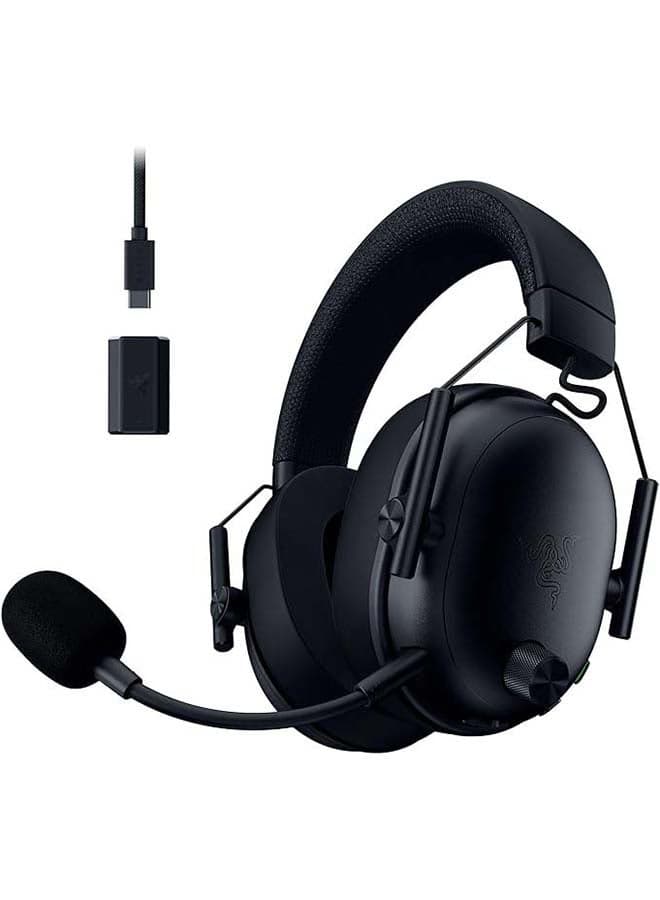 BlackShark V3 Wireless Gaming Headset for PC: 50mm Drivers - Super Wideband Mic - 2.4 GHz, Bluetooth, USB - Works with Mac, PS5, Nintendo Switch, Smartphone - 70 Hr Battery - Black