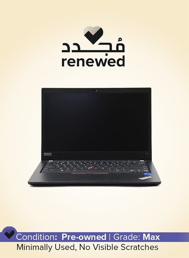 Renewed - Thinkpad T14 Gen 3 Laptop With 14-Inch Full HD Display,Intel Core i7-1255u Processor/Quad Core/12th Gen/16GB RAM/256GB SSD/Intel Iris XE Graphics/Windows 10 Pro English Black