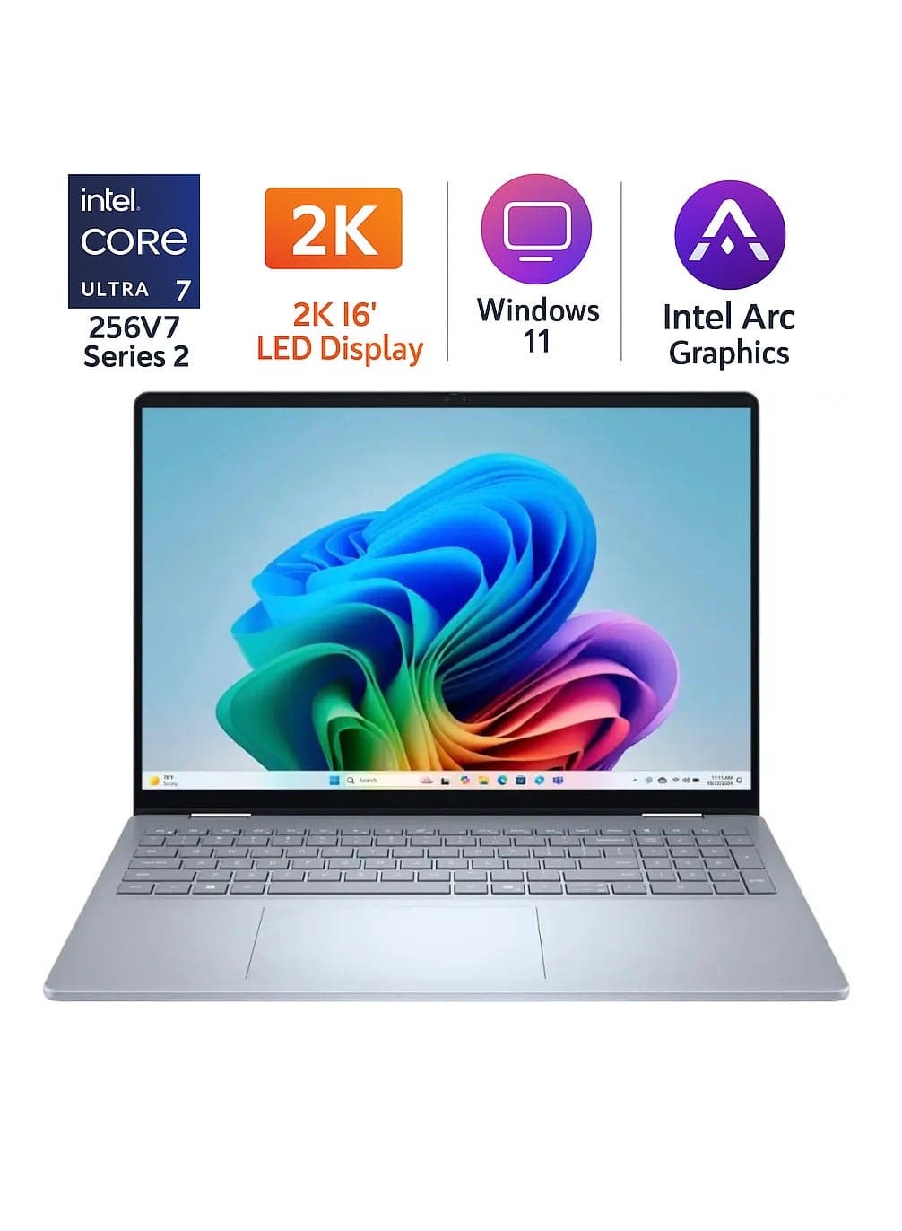 16 Plus 2‑in‑1 16" 2K Touch Laptop Series 2 (Intel Core Ultra 7 256V, 16GB LPDDR5X, 512GB SSD, Intel Arc, Wi‑Fi 7, Thunderbolt 4) – Copilot+ PC (Upgraded) English Ice Blue