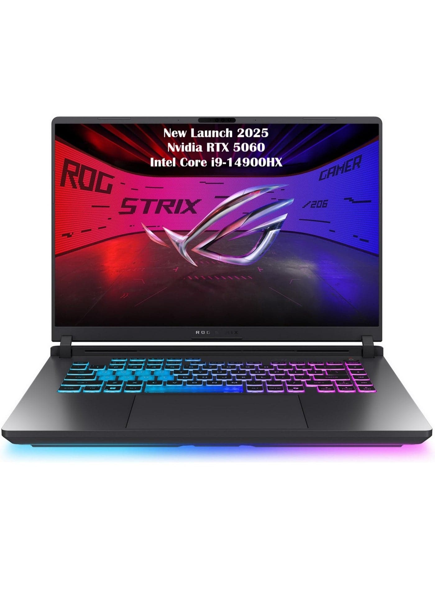 (Upgraded Version) ROG Strix G16 (2025) Gaming Laptop 16” 165Hz, Intel Core i9-14900HX, NVIDIA GeForce RTX 5060 8GB, 32GB DDR5 RAM, 1TB PCIe SSD, RGB Keyboard, Windows 11 Home English Eclispe Grey English Eclispe Grey