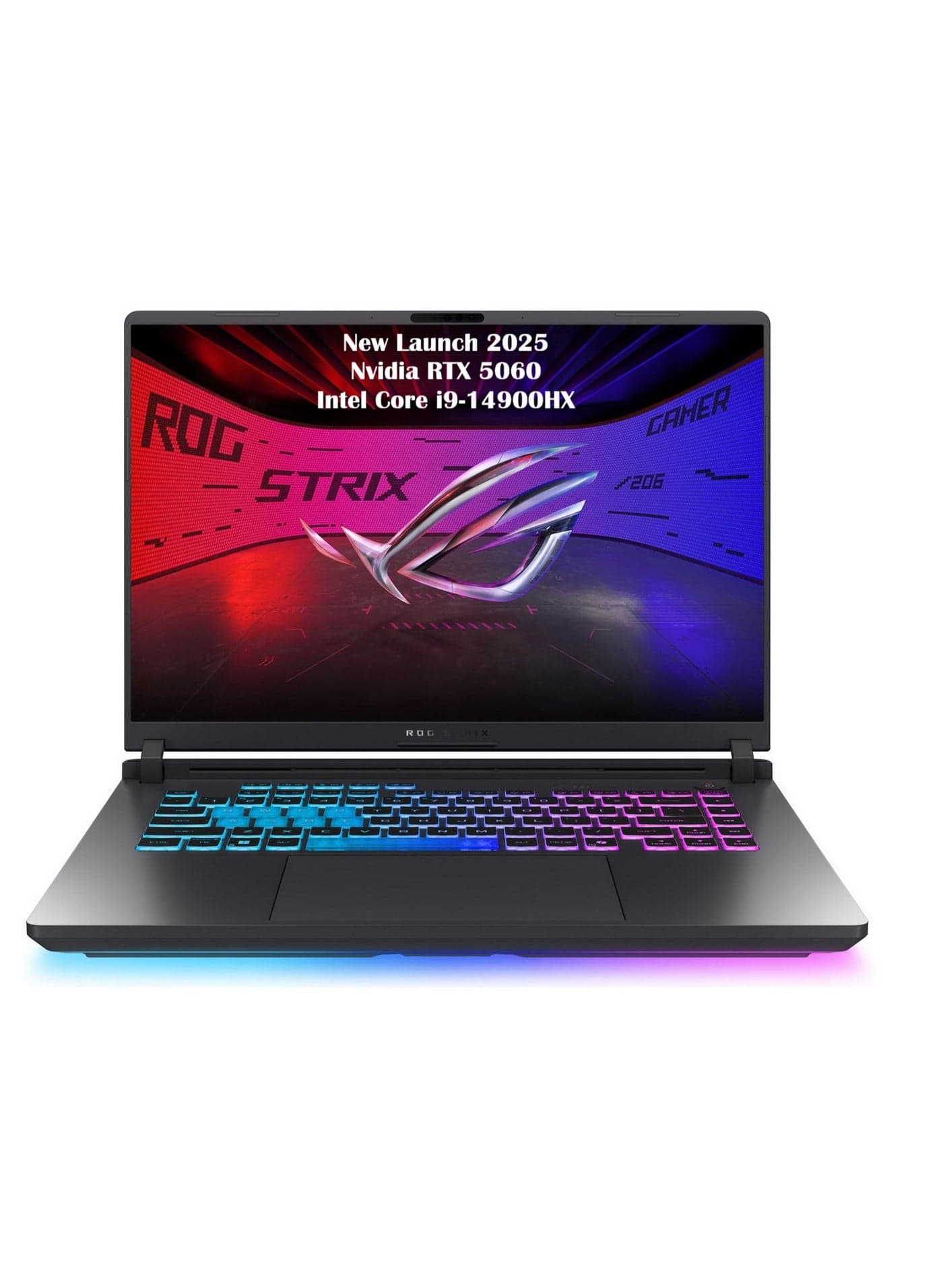 (Upgraded Version) ROG Strix G16 (2025) Gaming Laptop 16” 165Hz, Intel Core i9-14900HX, NVIDIA GeForce RTX 5060 8GB, 32GB DDR5 RAM, 2TB PCIe SSD, RGB Keyboard, Windows 11 Home English Eclispe Grey English Eclispe Grey