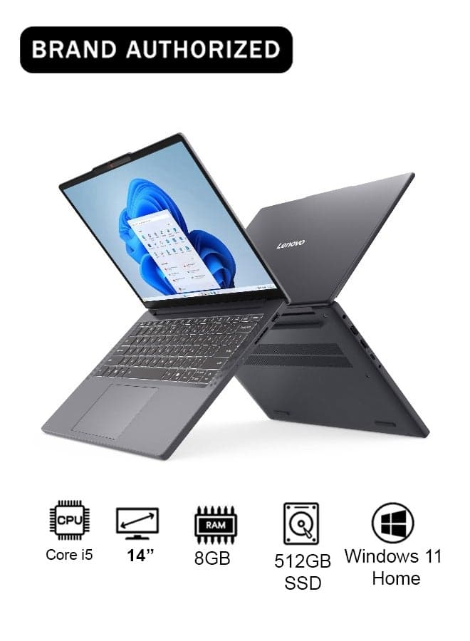 IdeaPad Slim 3 Laptop With 14-Inch Full HD Display,AMD Ryzen 5 5625U Processor/8GB RAM/512GB SSD/AMD Radeon Graphics/Windows 11 Home Luna Grey