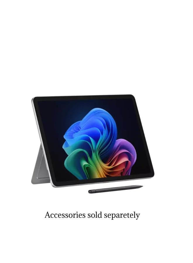 Surface Pro 2-in-1 With 12 Inch With Touch Screen ( 2196x1464) Display 90Hz, Qualcomm Snapdragon X Plus Processor/16GB RAM DDR5/256GB SSD/Windows 11/Integrated Graphics/ English/Arabic Platinum