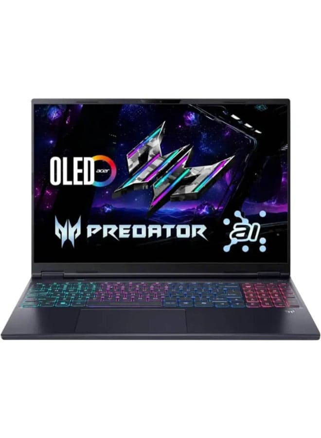Predator Helios Neo 16S AI Gaming Laptop, 16" WQXGA OLED 240Hz Display, Core Ultra 9 275HX, 16GB RAM, 1TB SSD, RTX 5060 8GB GPU, English Keyboard, Windows 11 Home English Black