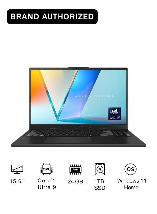 Vivobook Pro Laptop With 15.6-Inch Full HD Display,Intel Core Ultra 9 285H Processor/24GB RAM/1TB SSD/Nvidia RTX 4050 Graphics/Windows 11 Home English Gray