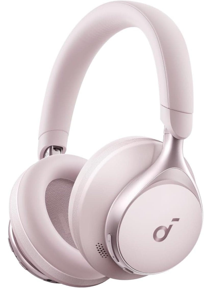 By Anker, Space One, Active Noise Cancelling Headphones, 2X Stronger Voice Reduction, 40H ANC Playtime, App Control, LDAC Hi-Res Wireless Audio, Comfortable Fit, Clear Calls, Bluetooth 5.3 Pink