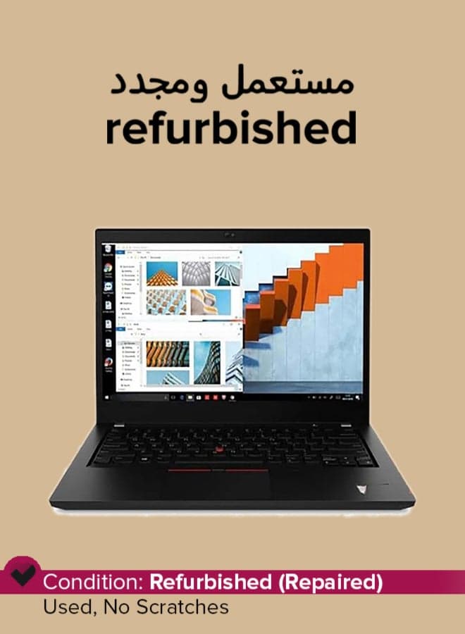 Refurbished - Thinkpad T490 Laptop With 14-Inch Full HD Display,Intel Core i5 Processor/8th Gen/Quad Core/16GB RAM/256GB SSD/Intel UHD Graphics/Windows 10 Pro English Black