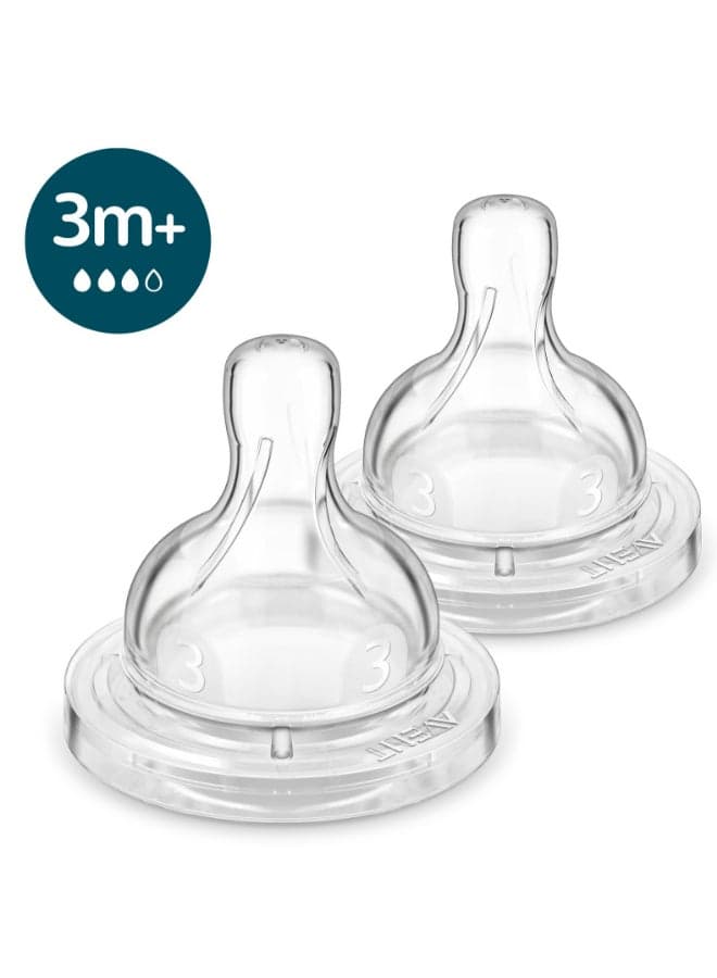 Philips Avent ANTI-COLIC NIPPLE 3M+ X2 FLOW 3