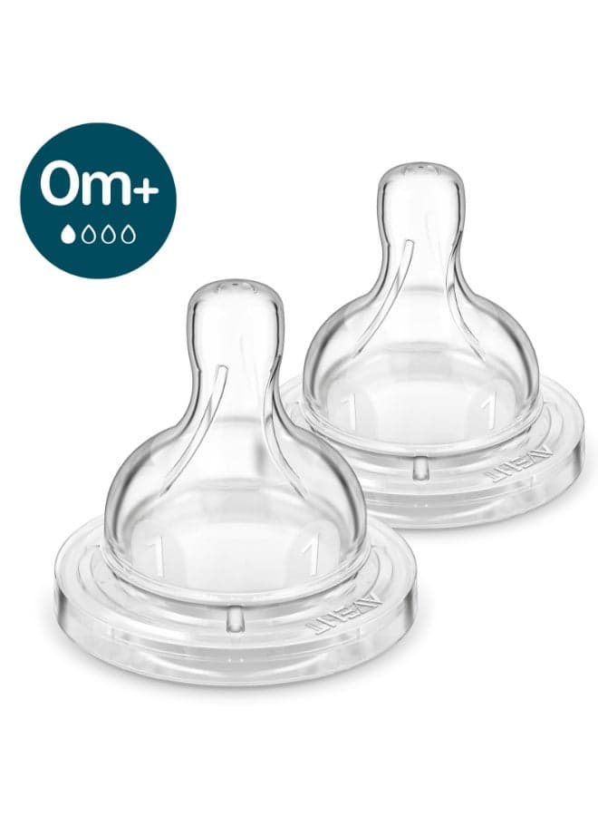 ANTI-COLIC NIPPLE 0M+ X2 FLOW 1