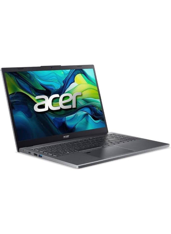 (Upgraded) Aspire 15 Laptop A15-51M-56A1 | Intel Core 5 120U Deca-Core CPU | 15.6" FHD ComfyView Display | 8GB LPDDR5 |1TB PCIe Gen 4 SSD | Fingerprint Reader | Wi-Fi 6 Backlight English/Arbic Keyboard | Windows 11 Pro Iron