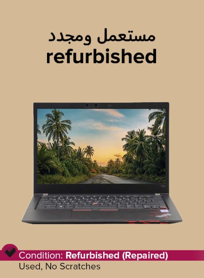 Refurbished - ThinkPad T480s Laptop With 14-Inch Full HD Display,Intel Core i7 Processor/8th Gen/8GB RAM/256GB SSD/Intel UHD Graphics/Windows 10 Pro English Black