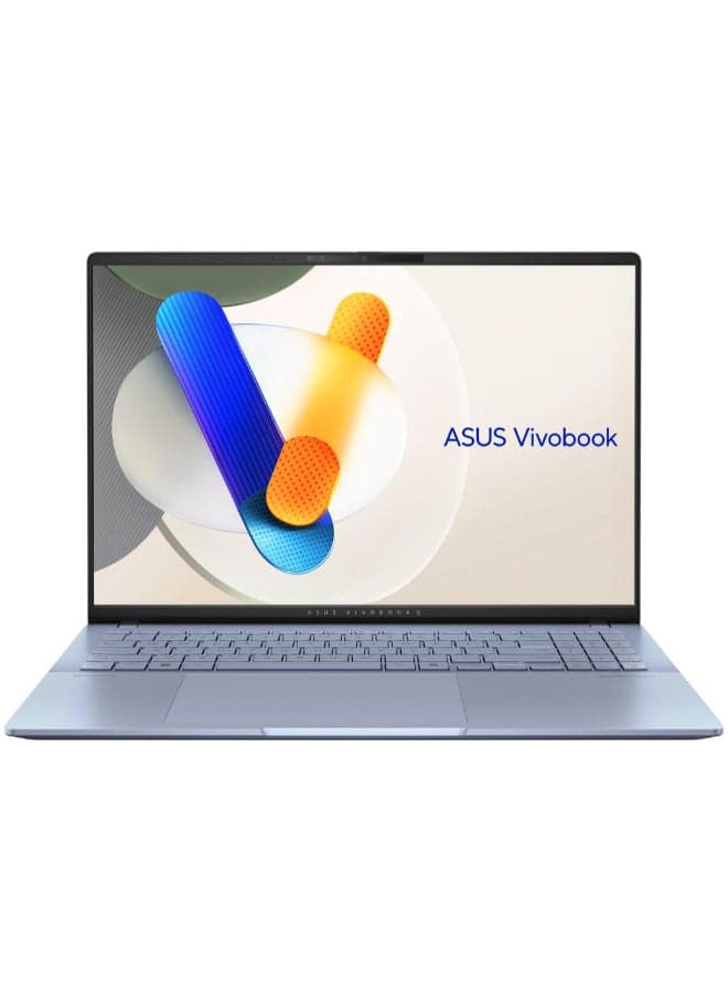 VivoBook S16 OLED Laptop, Intel Ultra 9 285H, 32GB LPDDR5x RAM, 1TB SSD Storage, 16 Inch OLED Display, Intel Arc, Windows 11 Home, English/Arabic Mist Blue