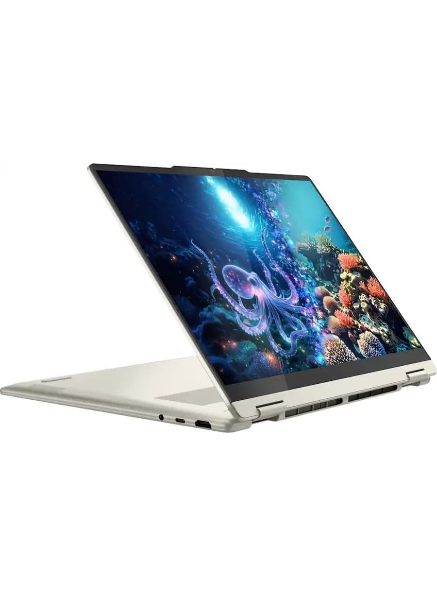 Yoga 7 2-in-1 14″ OLED Touch Laptop – AMD Ryzen AI 7 350, 16 GB LPDDR5x, 512GB SSD, Radeon 860M, Windows 11, Convertible Copilot+ PC Seashell
