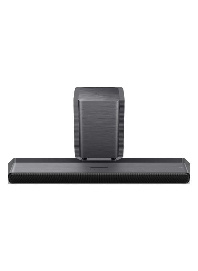 TCL 2.1 Channel Dolby Atmos Soundbar with Wireless Subwoofer, DTS Virtual:X, AI Sonic-Adaptation, Tutti Choral, Deep and Powerful Bass, S55H S55H black