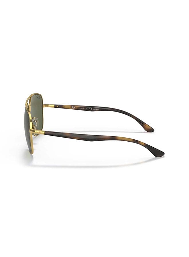 RB3683 001/58 Unisex's Full Rim Pilot Polarized Sunglasses - Lens Size: 56 mm