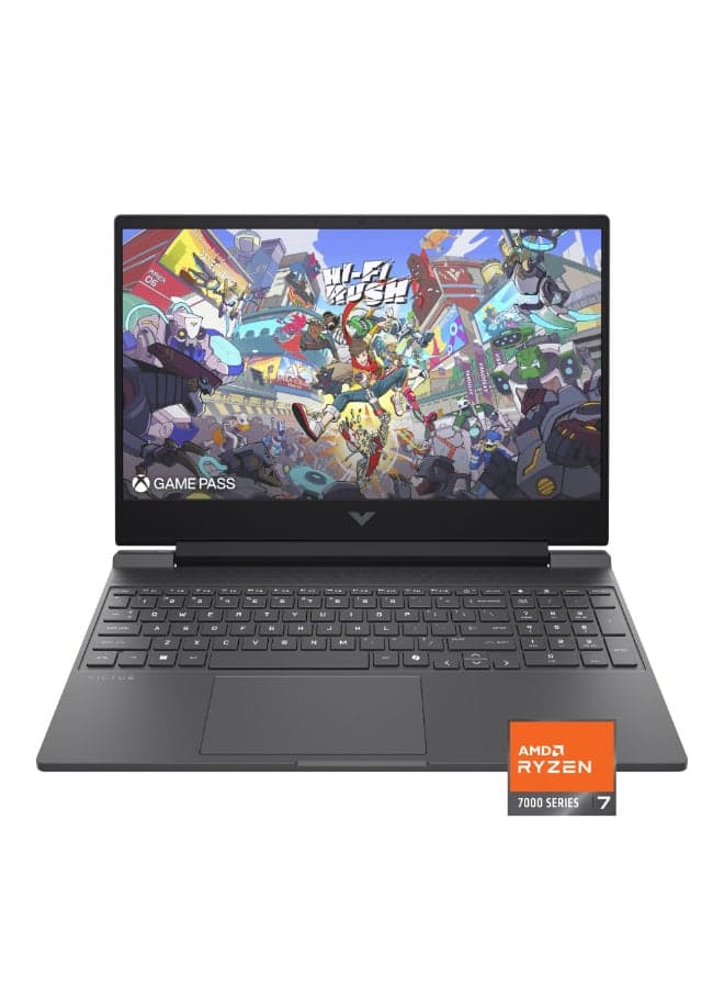 Victus 15.6 Inch Full HD Gaming Laptop, AMD Ryzen 7 7445HS, 16GB RAM, 512 GB SSD, 6 GB NVIDIA GeForce RTX 4050 Graphics, Windows 11 Home English Mica Silver