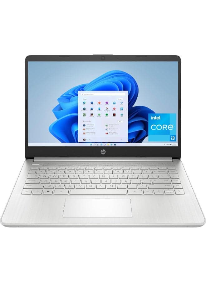 14-dq6011dx Laptop 2025 Intel® Pentium N150 up to 3.60 GHz, 4GB RAM, DDR4 128GB UFS SSD , 14" HD Display, Intel UHD Graphics, English Keyboard Windows 11 Home S English Natural Silver