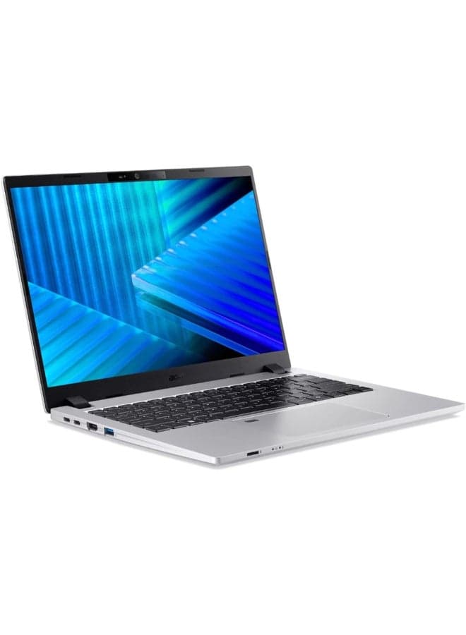TravelMate P214 Business Laptop (Upgraded), Intel Core Ultra 7 255U vPro.14” WUXGA 32GB DDR5 RAM, 512GB NVMe SSD, Wi-Fi 6, Webcam, Microphone, Windows 11Pro,, Englis backlight Keyboard Office & Corporate Use, 3 Yr Warranty Silver