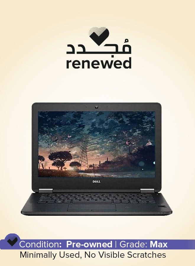 Renewed - Latitude 7270 (2016) Laptop With 12.5-Inch Display, Intel Core i5 Processor/6th Gen/8GB RAM/256GB SSD/Intel HD Graphics Black English black