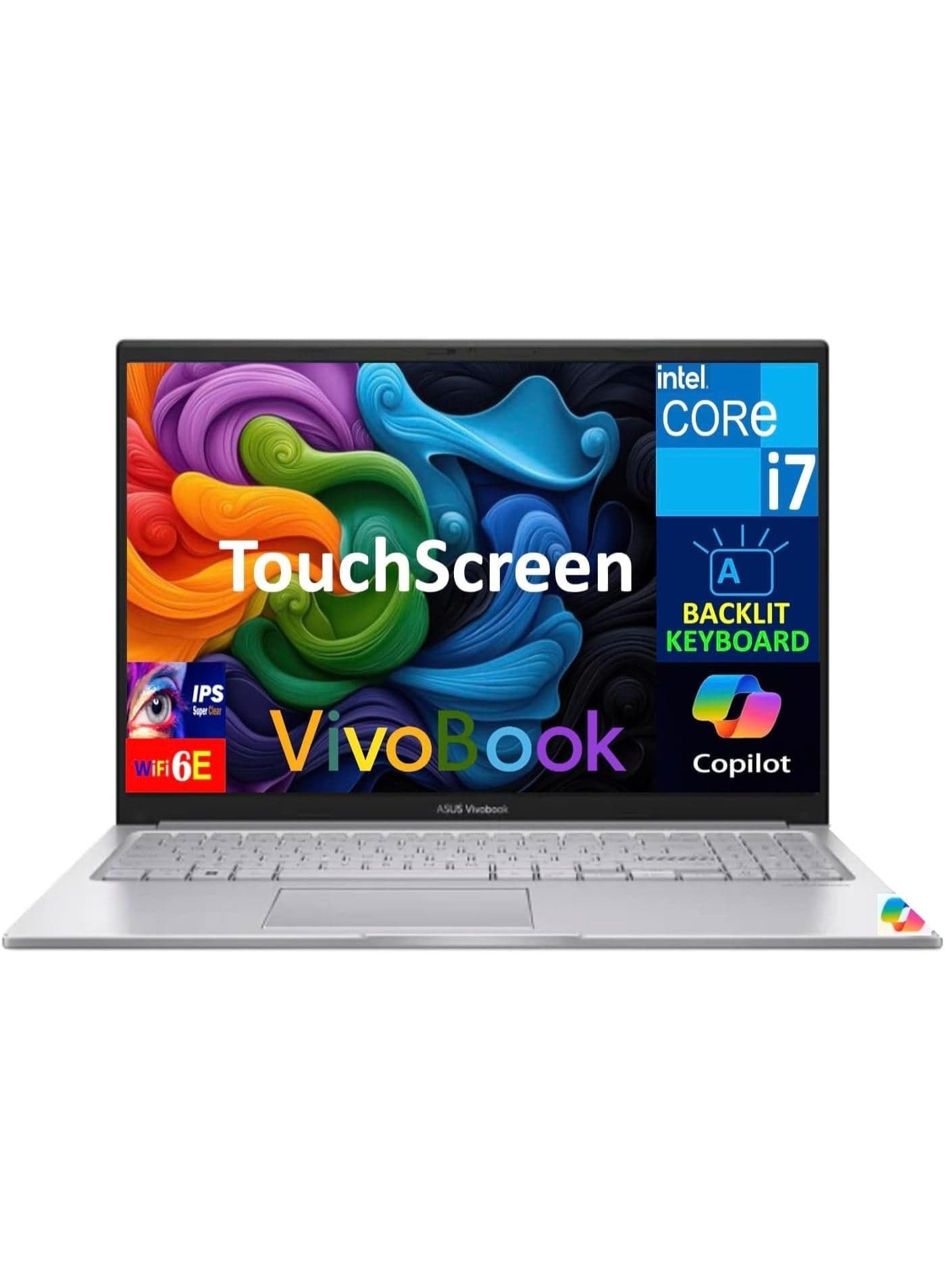 Vivobook 15 F1504VAP Business Laptop, 15.6" Touchscreen IPS FHD (1920x1080) Display Intel Core 7 150U (Beats i7-1355U), 16GB RAM, 1TB SSD, WiFi 6, BT 5.1, HD Webcam, Window 11 English Cool Silver