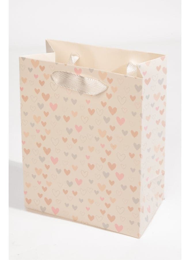 Hearts Large Gift Bag – Romantic Love Gift Bag for Birthday, Anniversary, Wedding, Valentine’s Day, Parties, Presents & Favors Multi-Colour