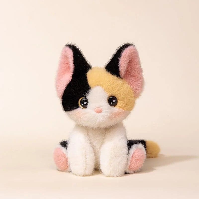 Cute Cat Anime Plush Toy – Soft Kitten Stuffed Animal with Logo, Cozy Comforter for Kids, Perfect Gift for Boys and Girls
