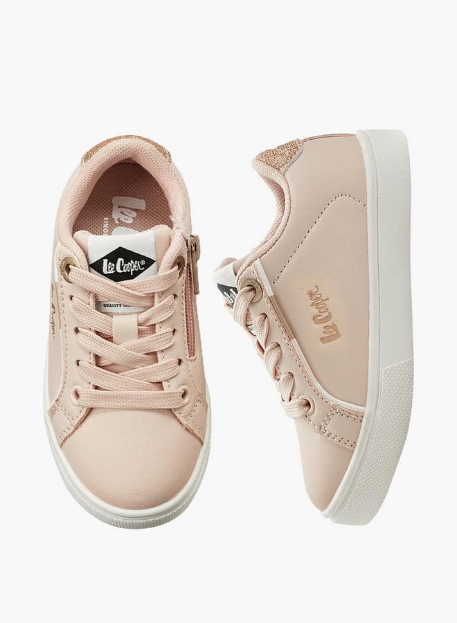 Girls Lace-Up Ankle Sneakers