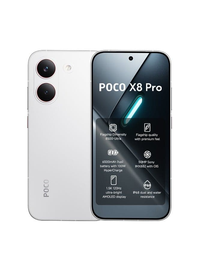 POCO X8 Pro Dual SIM 5G White 8GB RAM 256GB - Global Version