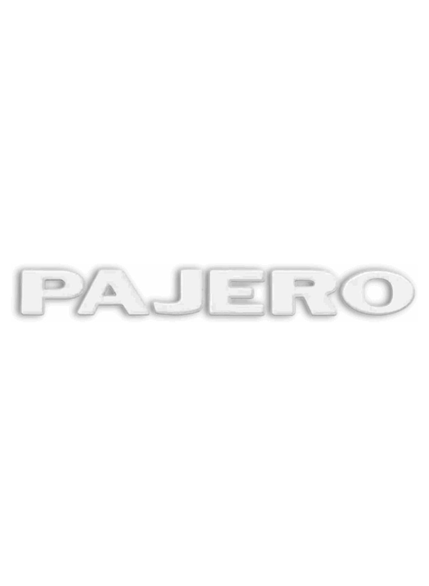Car Styling Letter Logo Car Trunk Metal Zinc Alloy Emblem Rear Body Tailgate Decor Compatible with Pajero V31 V32 V33 V43 Auto Accessories (Matte Silver)