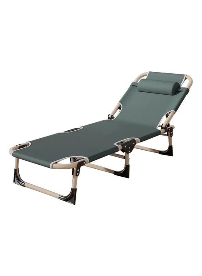 Portable Folding Adult Bed,Camping Cot Folding Camp Beds, Camping Bed with Mattress, Height Adjustable Sleeping Cot Outdoor Travel Office, Portable Camping Cot, Green,170*56*26cm