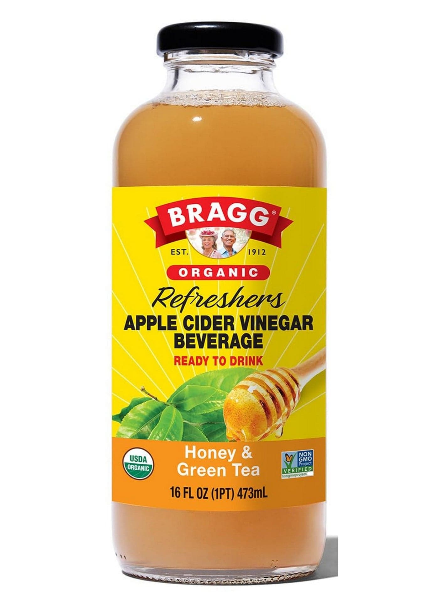 Organic Honey Green Tea Apple Cider Vinegar Refresher Prebiotic 473 ML