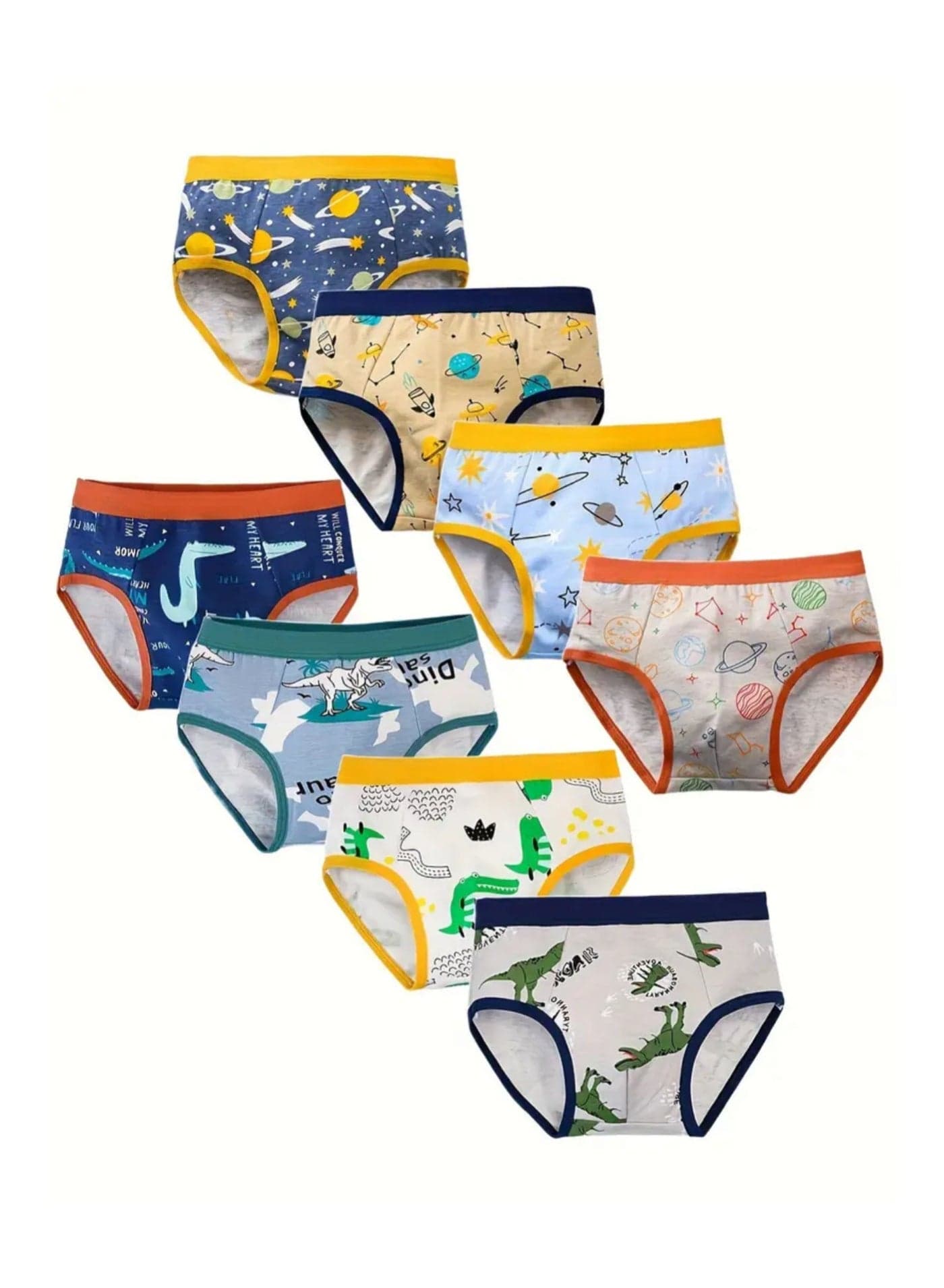 8 Pieces Boys Underwear Kids Soft Breathable Cotton Toddler Boy Underpants Briefs Knickers Kids Underwear Trunk