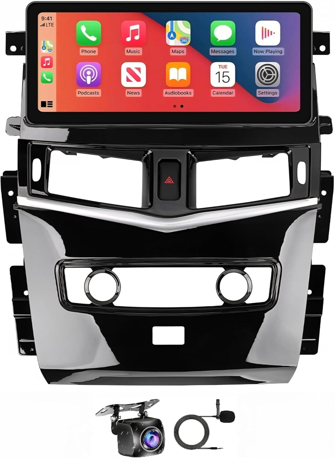 Fit Nissan Patrol Car Stereo 12.3 inch Nissan Patrol Y62 Android Screen 2013-2020 With Apple Carplay Android Auto Wireless WiFi DSP FM&AM BT AHD Camera Included (8GB RAM 128GB ROM Carplay)