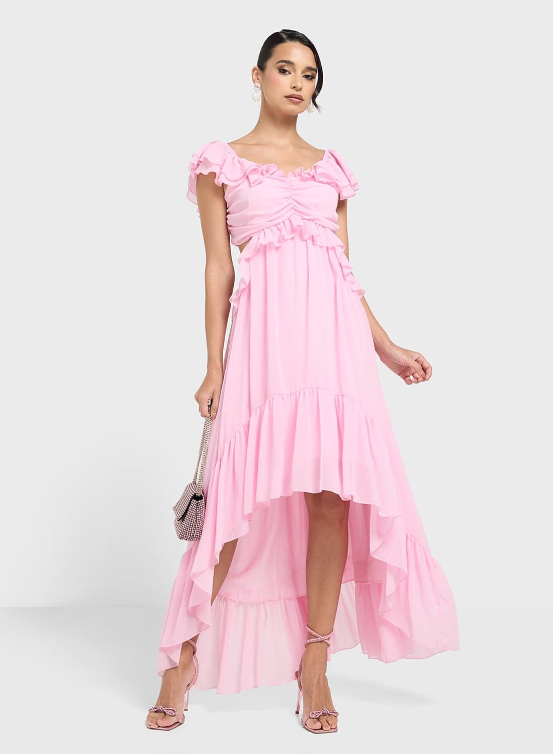 Ruffled Hi-Lo Dress