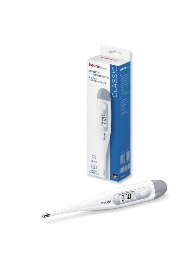 FT 09/1 Clinical Digital Thermometer – Waterproof | Contact Measurement in 30 Seconds | Fever Alert | Memory Recall | 5 Year Warranty