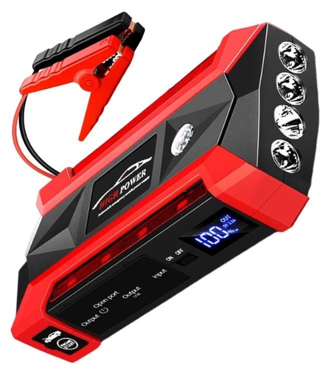 Car Jump Starter 6000A, Jump Starter Battery Pack for Up to 6.0L Gas and 4.0L Diesel Engines, 12V Portable Jump Box with USB Ports, LED Display, Storage Case, and 4 Modes Flashlight