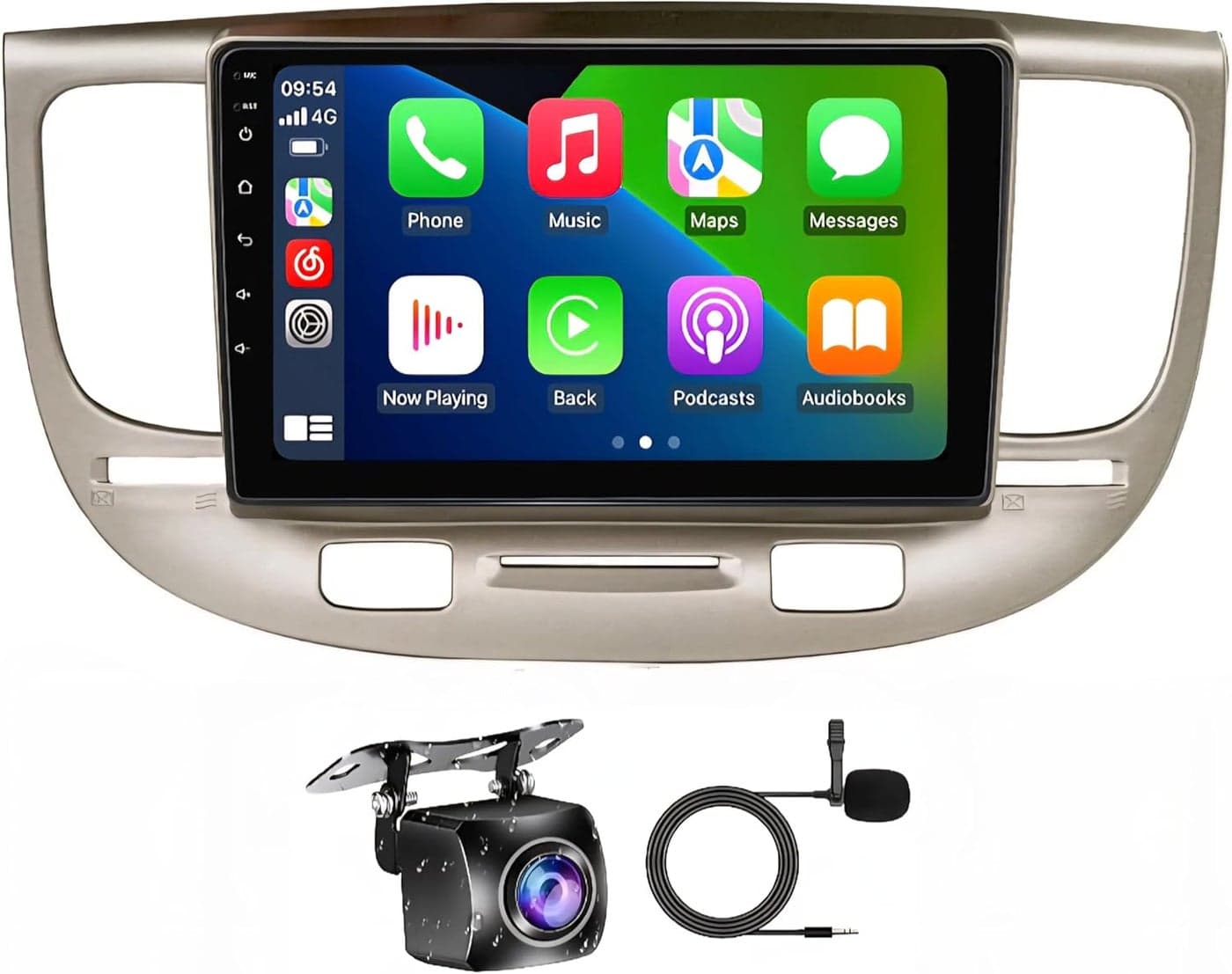 Fit KIA RIO Car Stereo System KIA RIO Android Screen 2005-2011 with Apple CarPlay, Android Auto, AHD Backup Camera, GPS Navigation, Fast Interface (2+32GB Carplay 4CORE)
