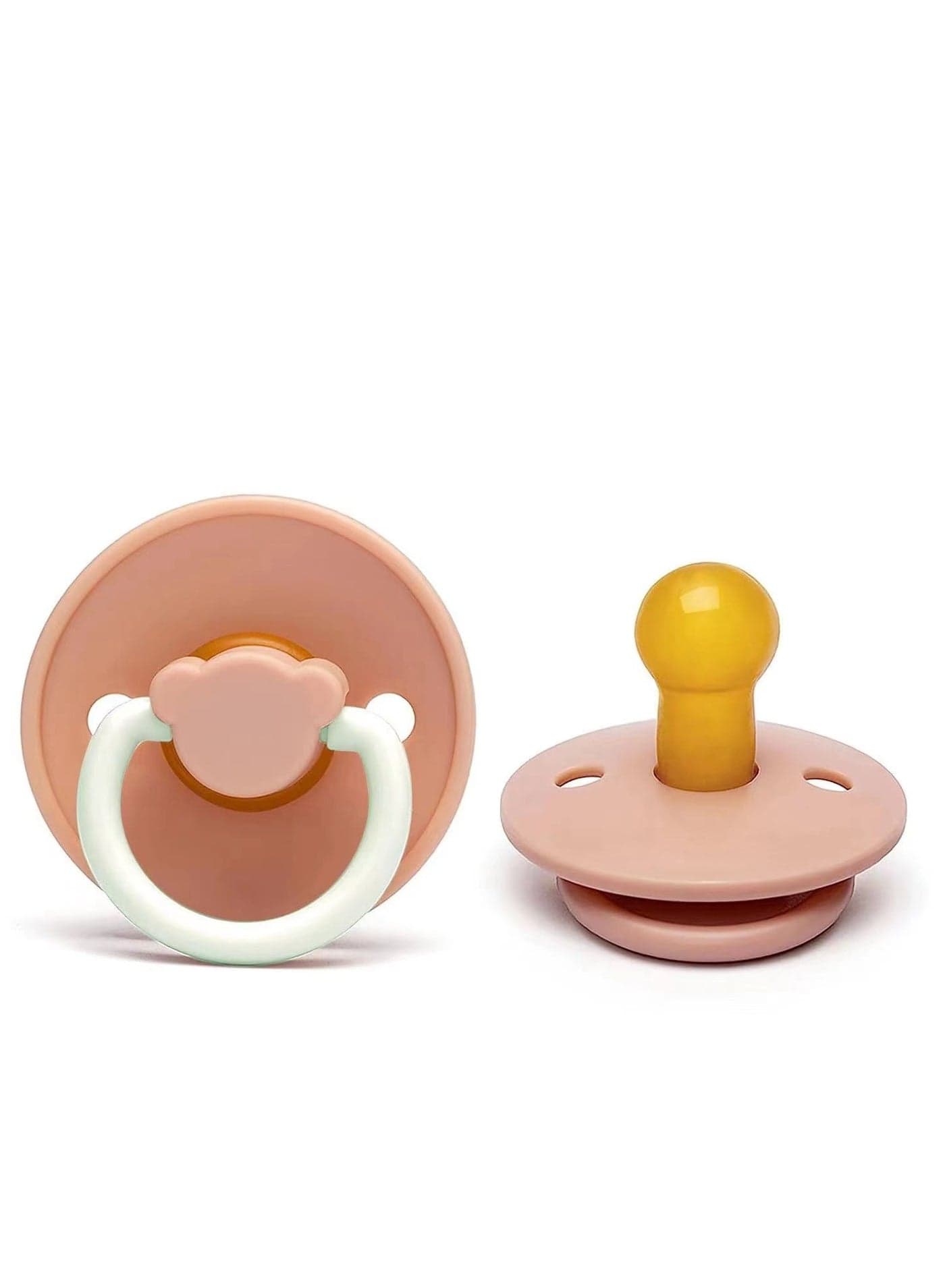 Baby Pacifiers | 1-Pack Soothers | Panda Nipple | BPA-Free Natural Latex Food Grade | Super Soft Bite Resistance | Sleep Anti-Flatulence | Baby Teething Toy | Pink(Glow-in-the-dark)
