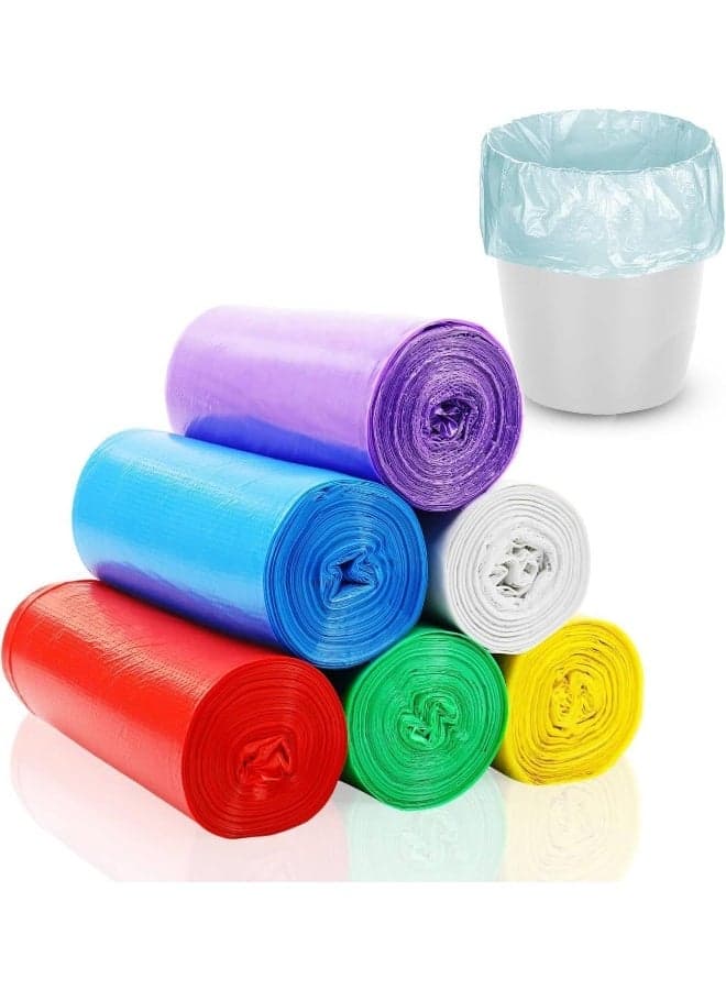 MOMENT Trash Bags, 50x45cm Garbage Bags with Handle, 5Rolls 50 Bags Bulk Can Liners Perfect for Office, Waste, and Storage Use, Recycling, Yard Waste, and Leaf Collection, Rollaway Bin Liners