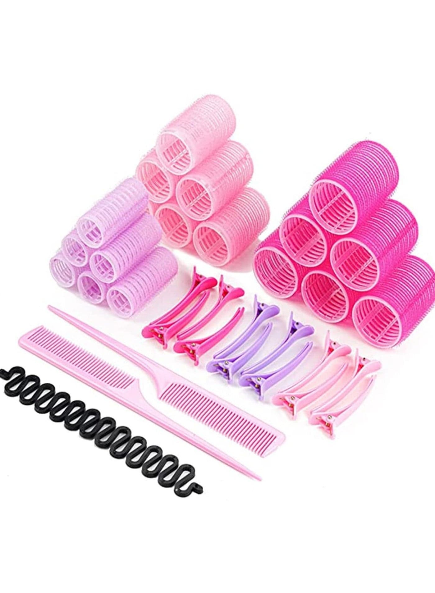 Hair rollers for Long hair Medium hair Short hair rollers with clips ORiTi 2 sizes Hair Rollers in 1 set