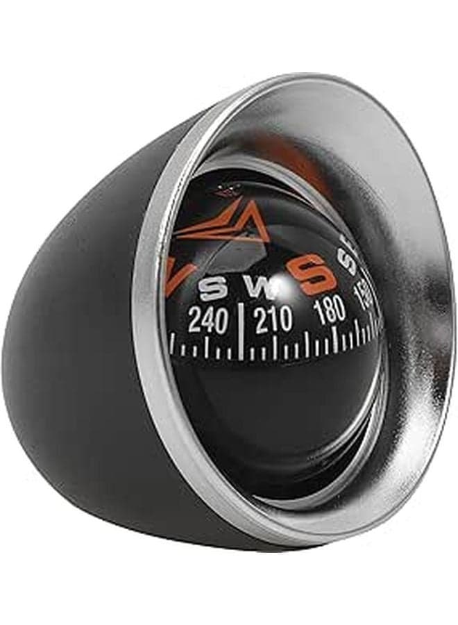 Car Dashboard Compass with Adhesive Mount for Vehicle Navigation Boat Truck Black