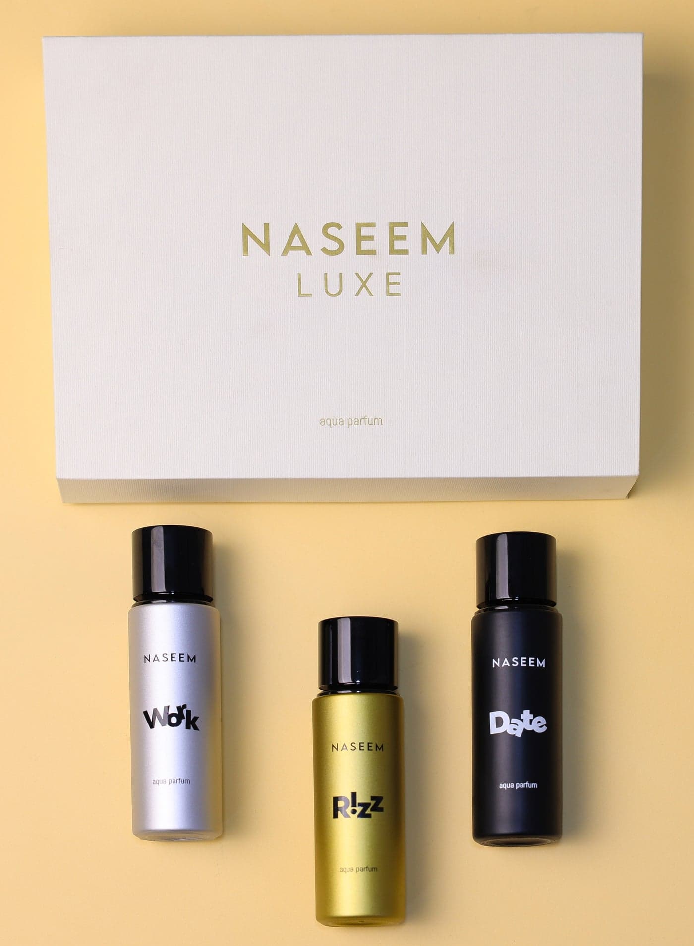 LUXE COLLECTION Gift Set for Men – Aqua Perfumes WORK, RIZZ, DATE - 30ml Each