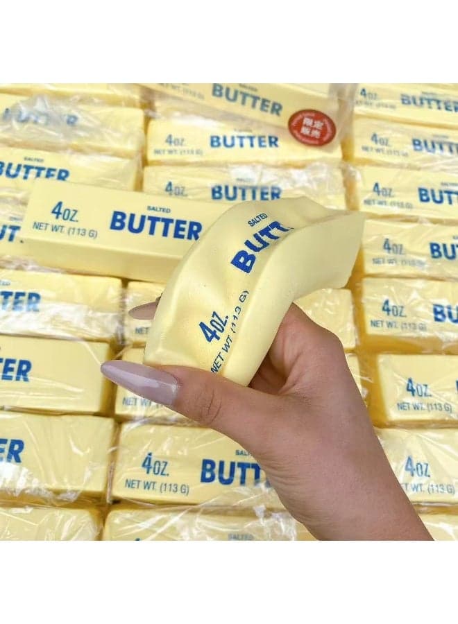 Butter Squishy, Butter Slow Rising Squishy, Butter Stick Squeeze Balls for Stress Relief, Soft Pressure Sensory for Adults, Squeeze Toys (1Pc, Butter Stick)